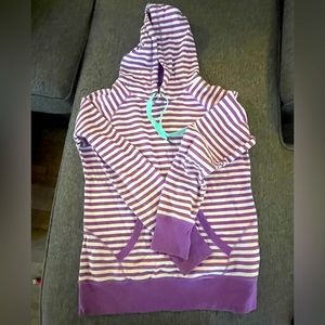 Tek Gear purple striped hoodie sz medium